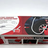 Box of a battery powered liquid transfer pump with accompanying liquids and operating steps