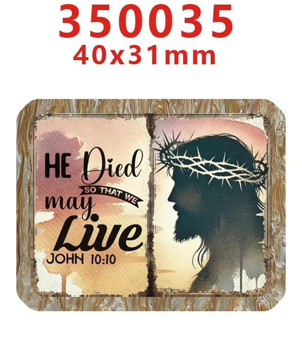 Decorative Faith-Themed Resin Embellishments with Water Ripple Effect