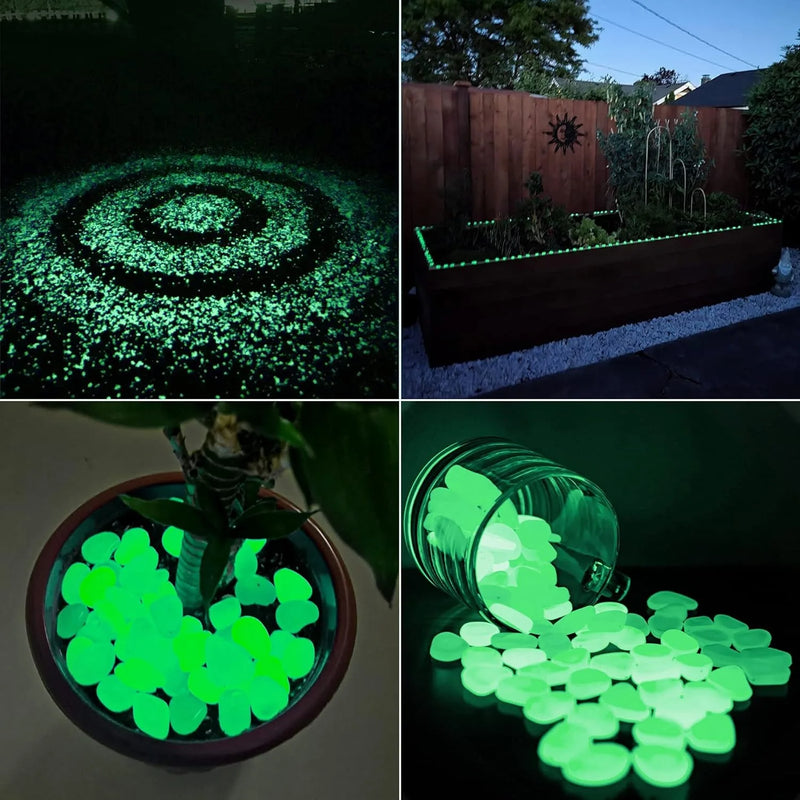 Glow-in-the-Dark Resin Pebbles for Garden & Home Decor