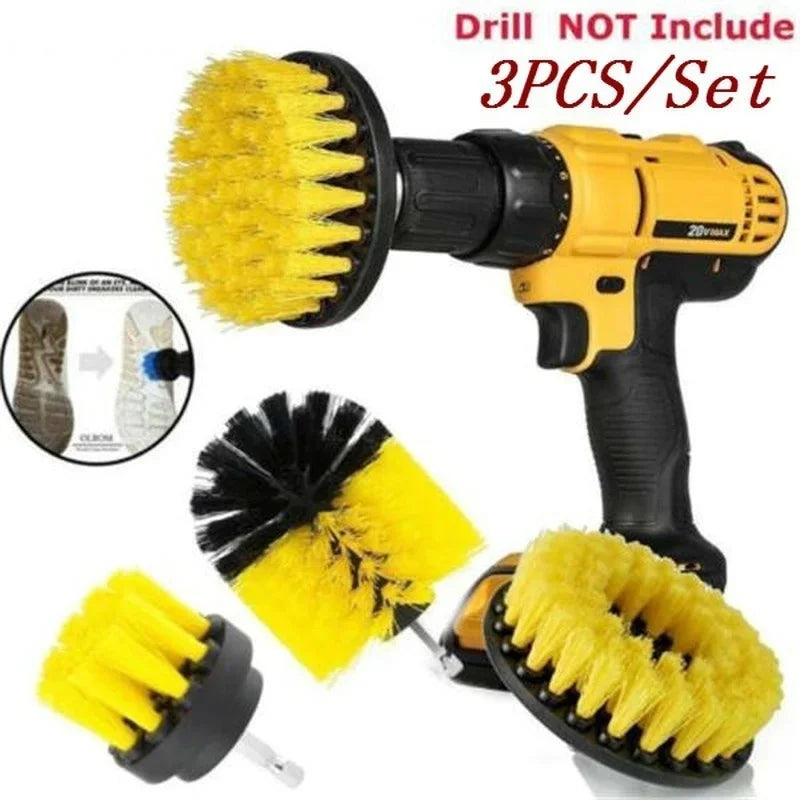 Cordless Drill Scrubber Brush Kit (3-Piece Set)