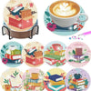 DIY Diamond Art Coaster Set with Holder – 8 Acrylic Coasters for Home Decor and Gifting