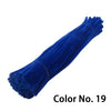 A bundle of bright blue chenille craft stems labeled Color No. 19