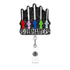 Sparkling Acrylic Retractable Badge Reel with Clip