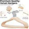 Kids' Velvet Non-Slip Slim Hangers with 360° Swivel Hooks (10-Pack)
