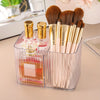 3-Section Clear Bathroom Organizer with Cotton Swab, Pad & Ball Dispenser