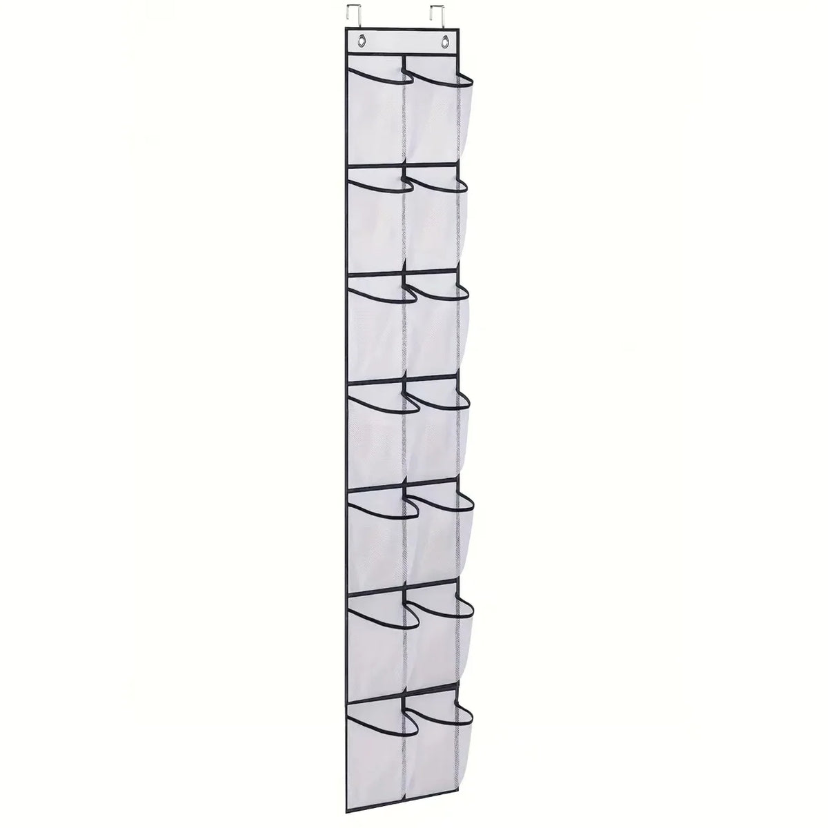 Over-the-Door Hanging Shoe Organizer with Mesh Pockets