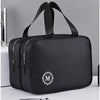 Large Capacity Double-Layer Travel Makeup Bag with Wet/Dry Separation