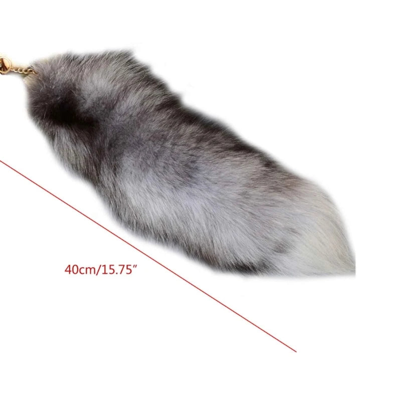 Plush Fox Tail Keychain