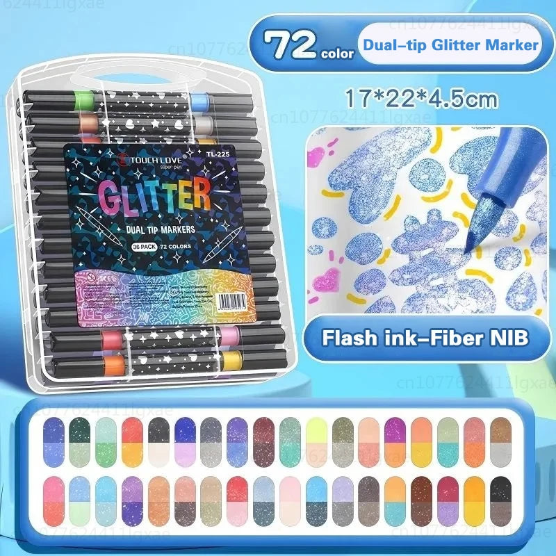 Glitzer-Marker mit zwei Spitzen