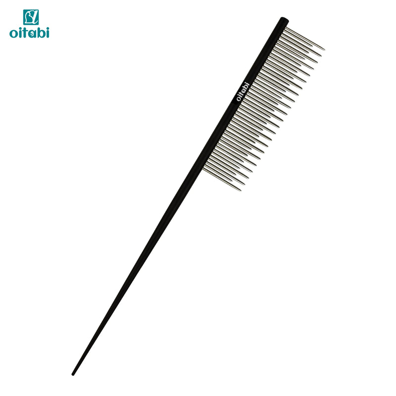 Dual-Length Stainless Steel Pet Grooming Comb