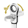 Metric Ratcheting Wrench Set with Flex-Head and Carry Bag