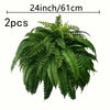 Lifelike Artificial Boston Fern with 21 Detailed Leaves