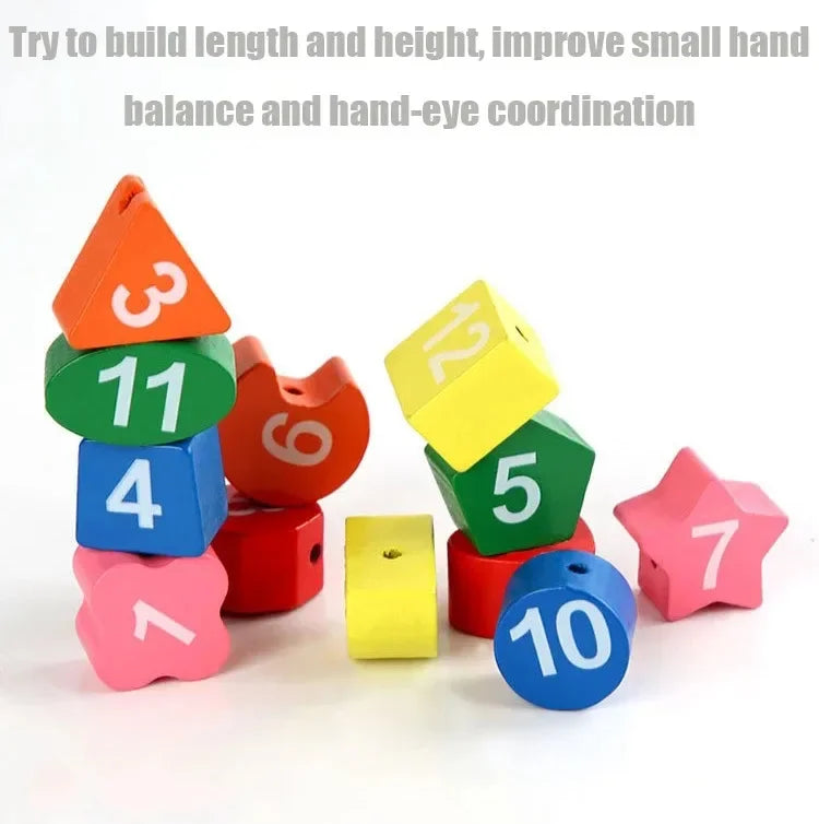 Wooden Shape & Number Sorting Clock Puzzle for Early Learning