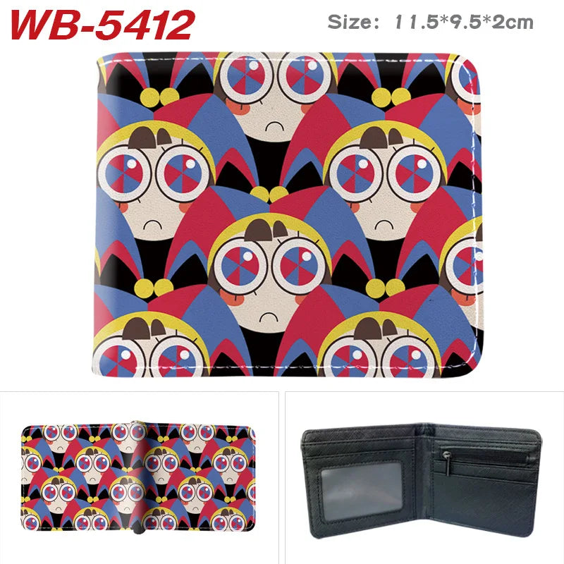 PU Leather Bifold Card Holder Wallet with Cartoon Print