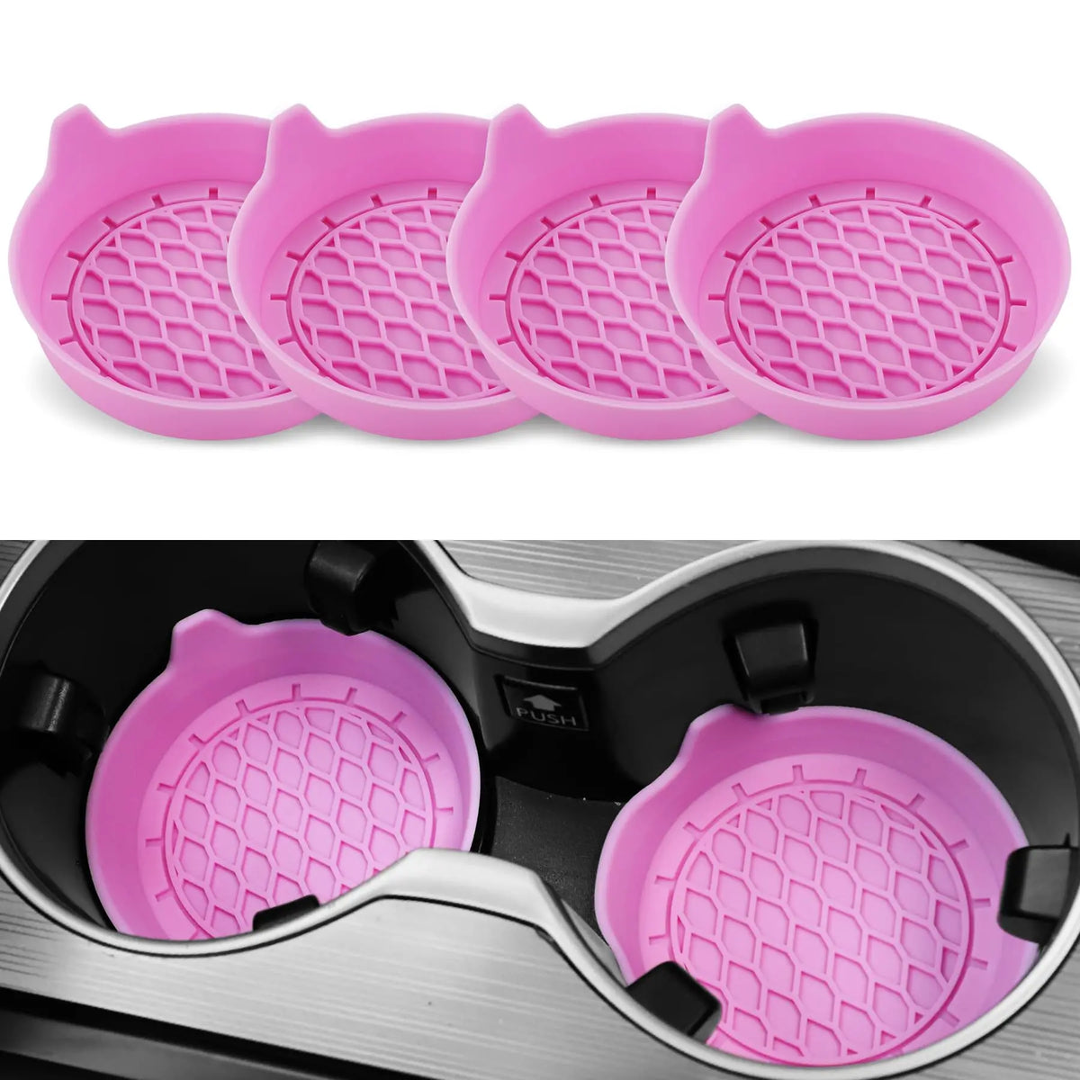 Non-Slip Silicone Car Cup Holder Coasters