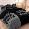 King & Queen Print Bedding Set with Duvet Cover