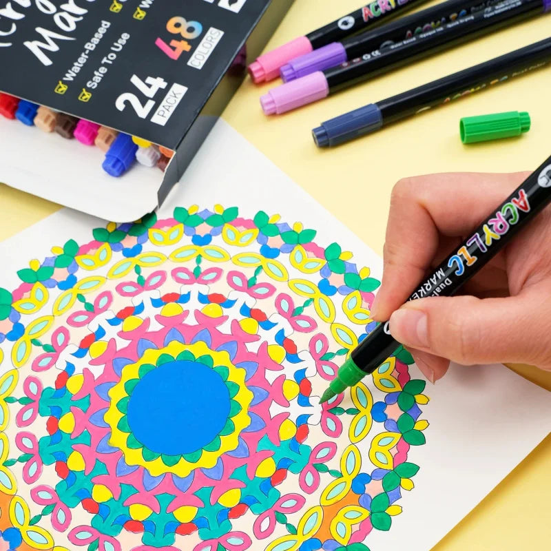 Dual-Tip Acrylic Paint Markers