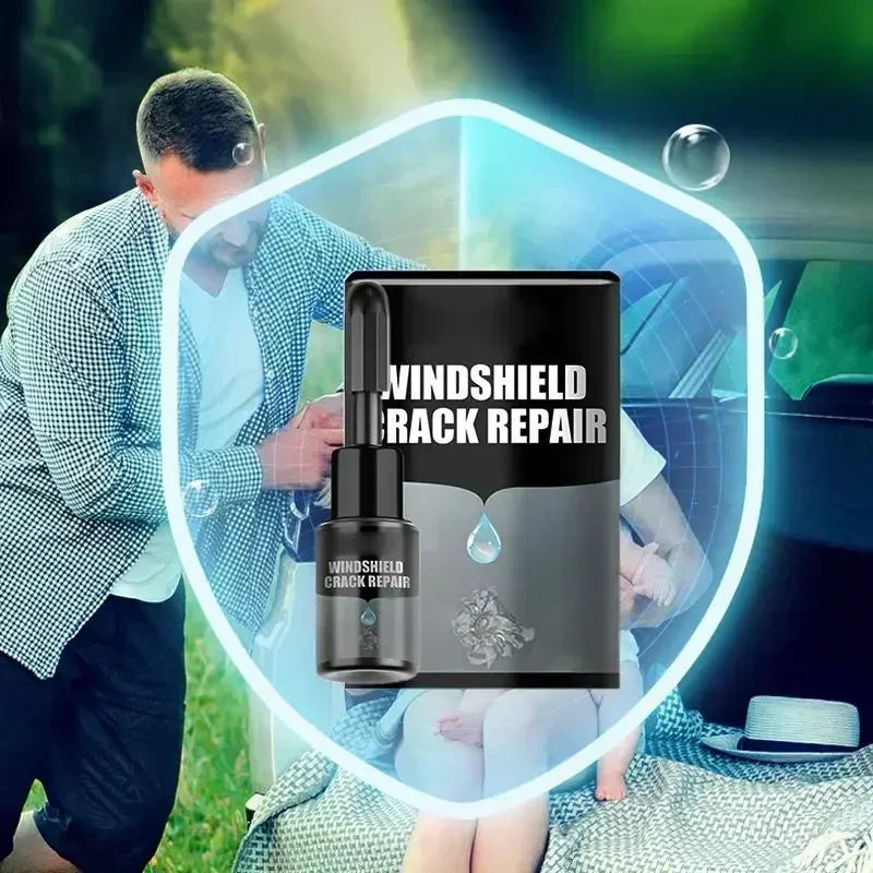 Windshield Repair Kit with Curing Fluid