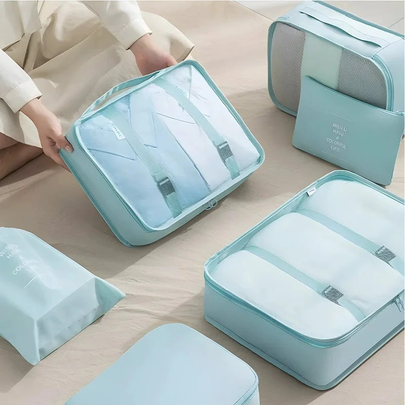 Mesh Travel Organizer Set with Shoe Bag