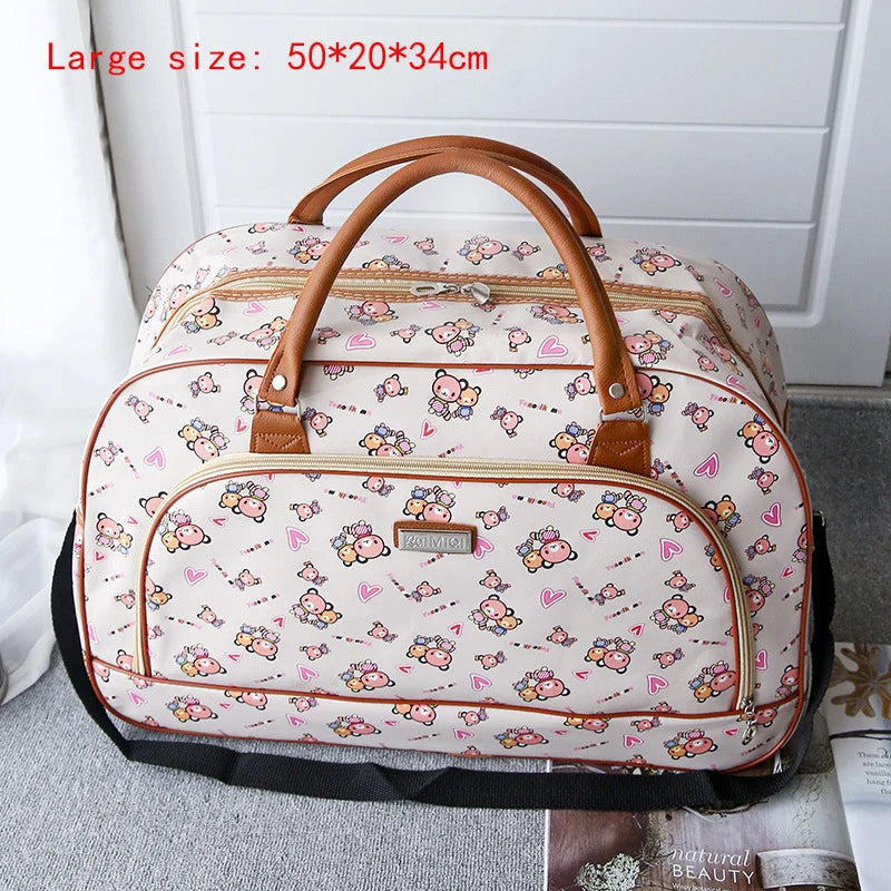 Floral Print Travel Duffle Bag for Women