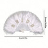 Elegant Vintage Feather Hand Fan for Weddings