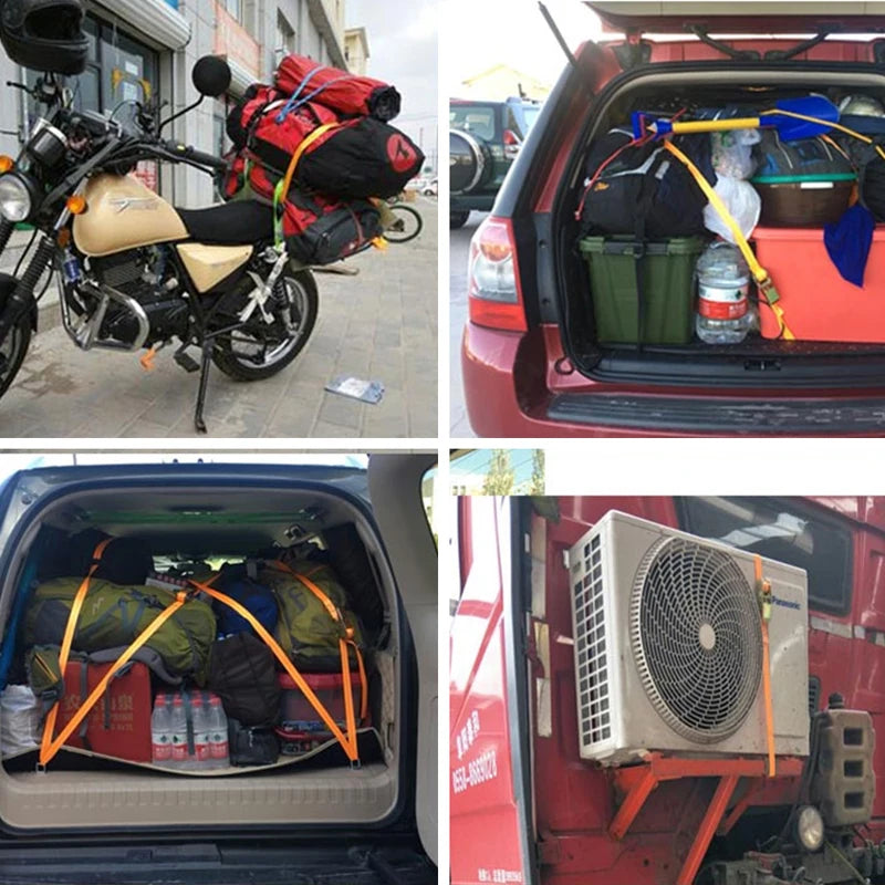 Heavy-Duty 2-Meter Cargo Straps with Buckle