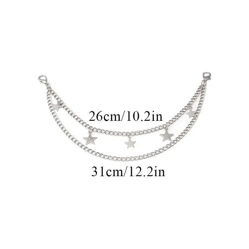 Multi-Layer Metal Pearl Bag Chain