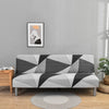 Stretchable Sofa Cover with Geometric Pattern for Futon Seats