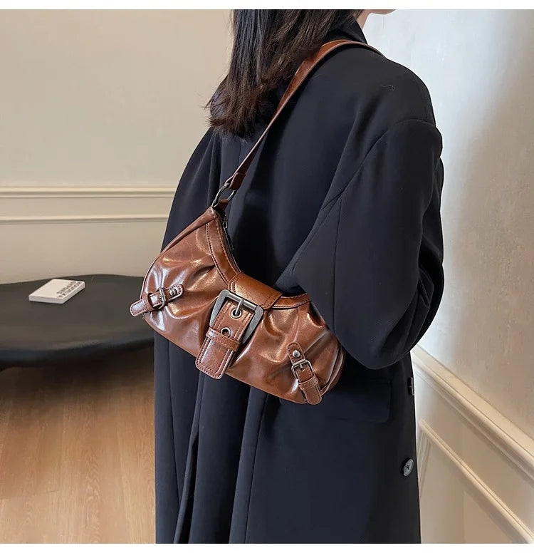 Y2K Retro Pleated Hobo Shoulder Bag