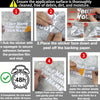Instructions for applying a custom name decal sticker to a motorcycle helmet surface.