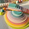 Rainbow Stacking Blocks & Peg Dolls Set – Natural Wooden Toy