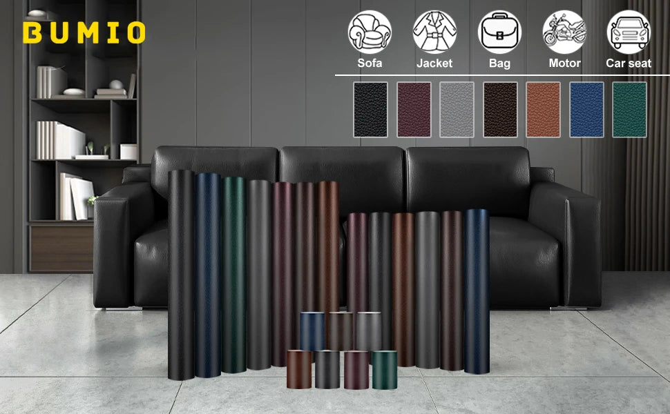 Self-Adhesive Leather Repair Patch Tape for Sofas, Car Seats & More
