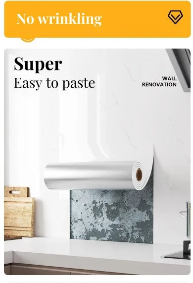 Roll of silver self-adhesive marble wallpaper for wall renovation