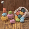 Wooden Rainbow Stacking Stones – Montessori Balancing Blocks for Kids