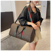 Large Capacity Women's Travel Duffel Tote with Plaid Design