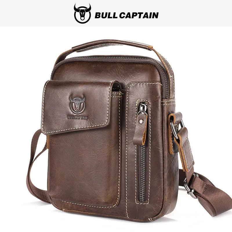 Genuine Leather Crossbody Bag for Men