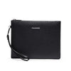 Men's Soft PU Leather Clutch Bag with Zipper Closure