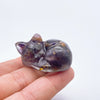 Sleeping Cat Crystal Resin Figurine