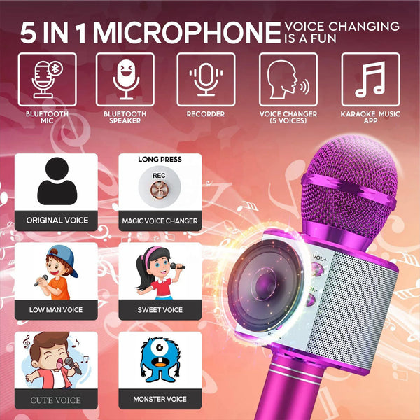 Portable Wireless Bluetooth Karaoke Microphone
