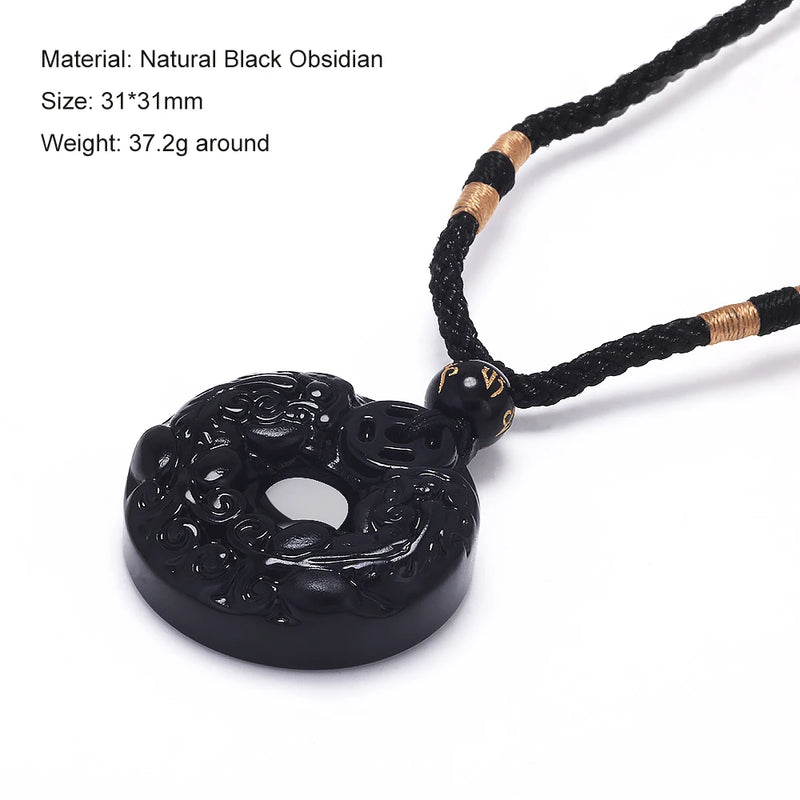 Geometric Natural Stone Pendant Necklace with Adjustable Leather Cord