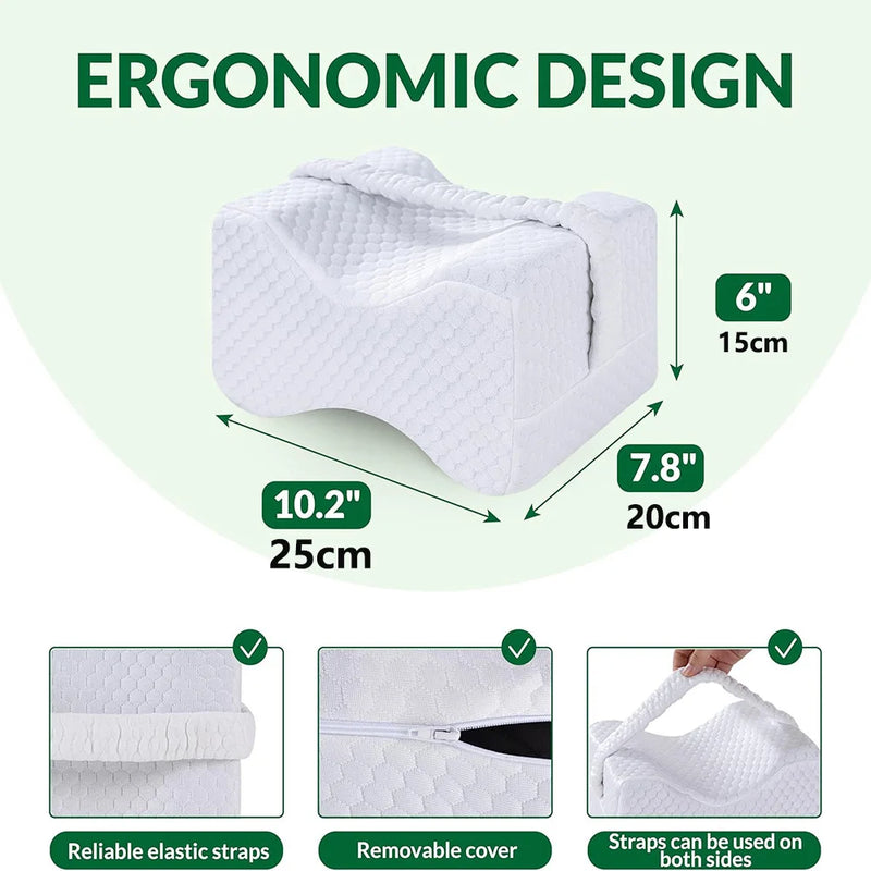 Adjustable Memory Foam Knee Pillow for Side Sleepers