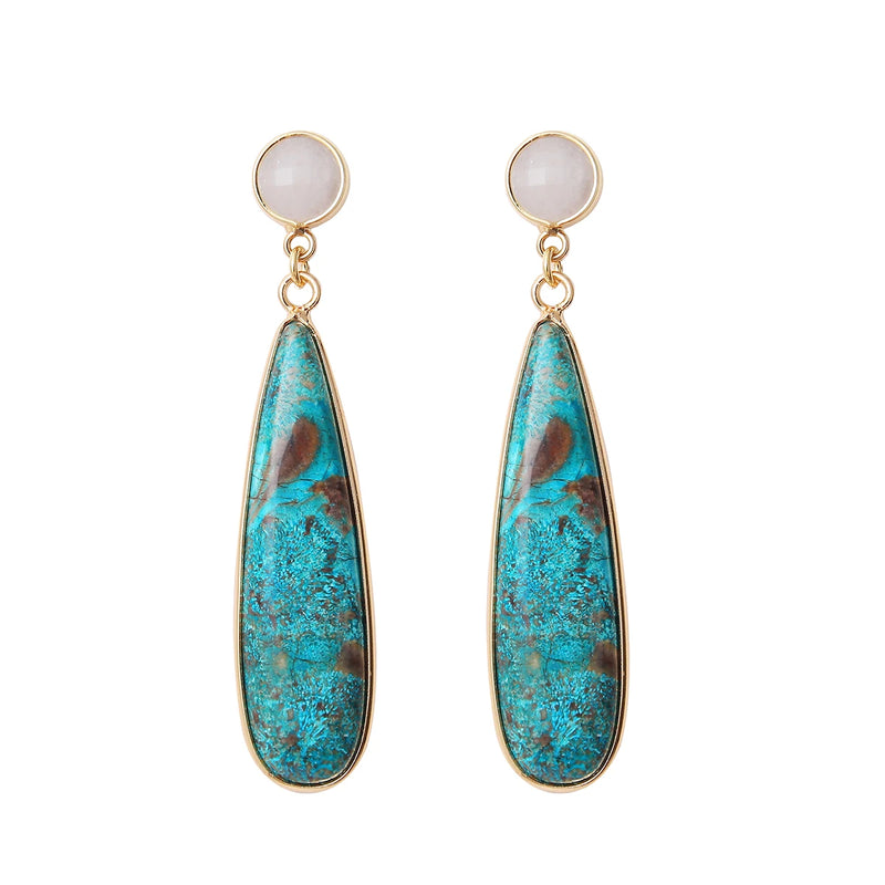 Turquoise Teardrop Drop Earrings