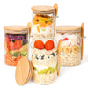 Airtight Glass Overnight Oats Jars with Spoon (16 oz)