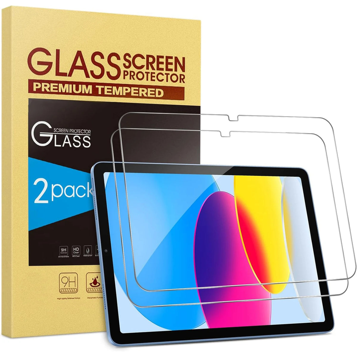 9H Tempered Glass Screen Protector for iPad (10th & 11th Gen)