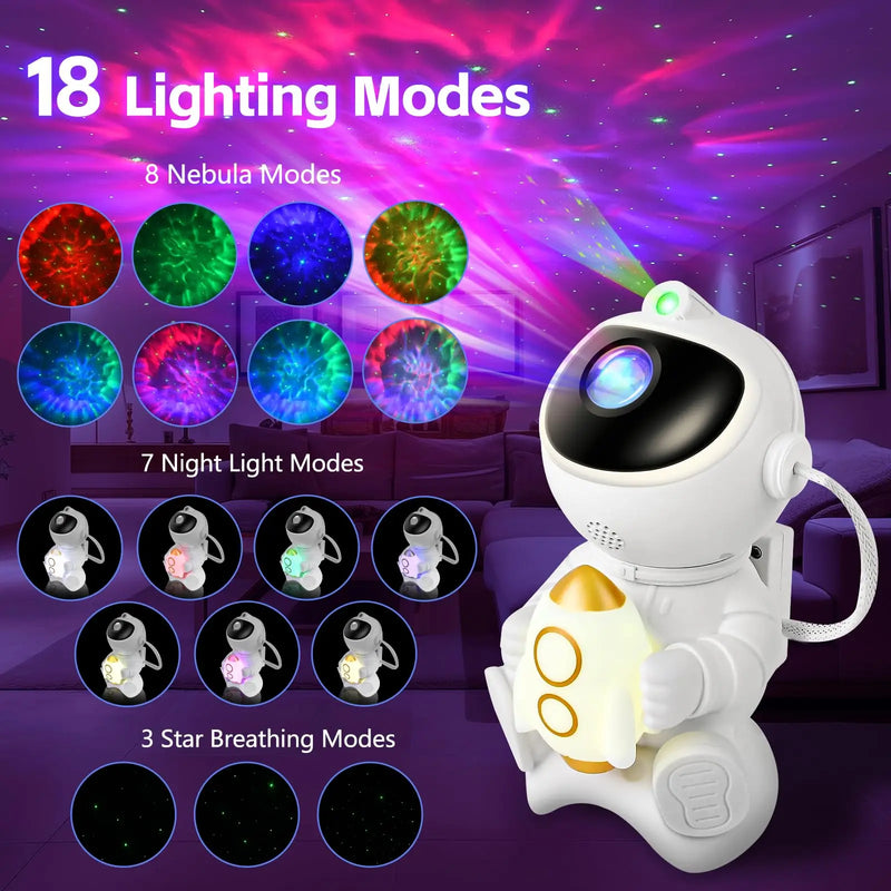 Astronaut LED Star Projector Night Light with Bluetooth Speaker