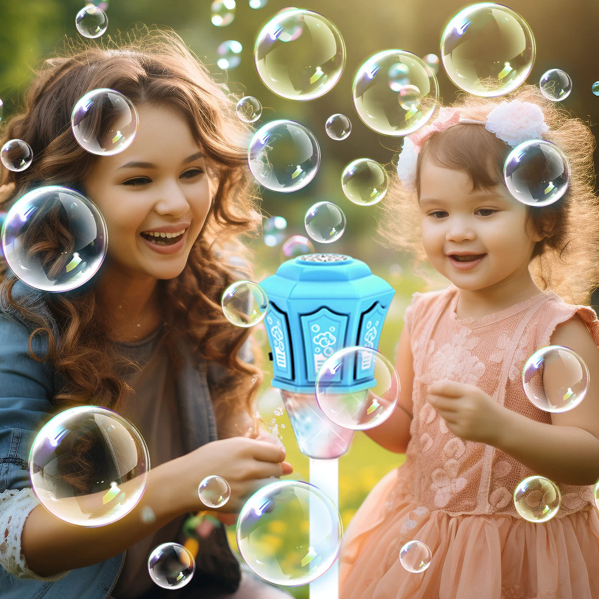 Stand Bubble Machine with Lights & Music for Outdoor Events