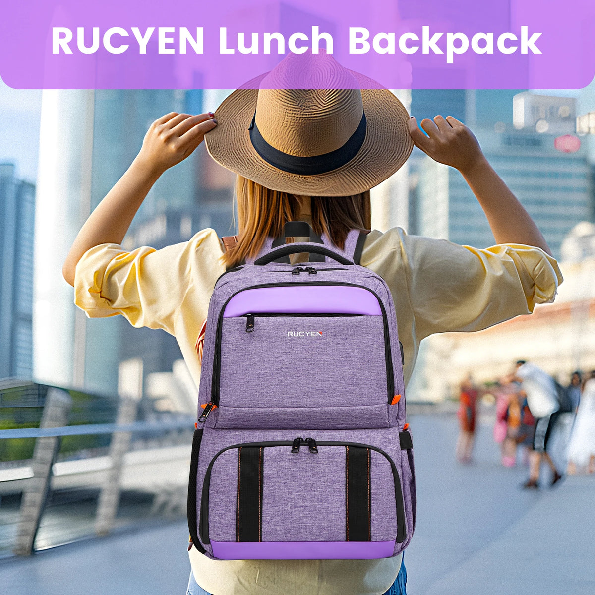Insulated Lunch Cooler Backpack with Water-Resistant Design