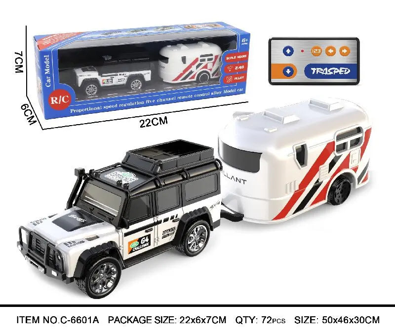 Mini Alloy RC Car with Trailer