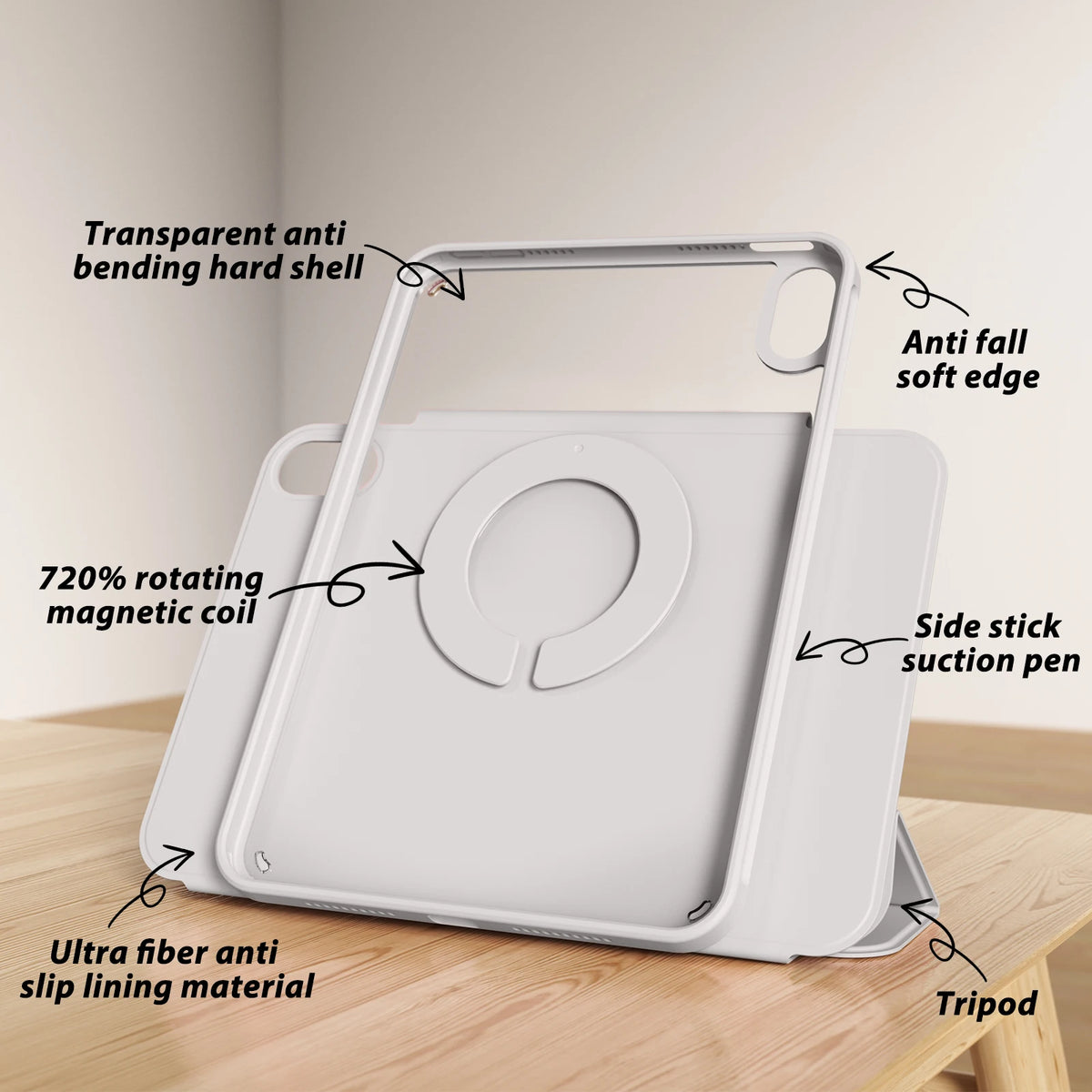 360° Rotating Magnetic Case for iPad