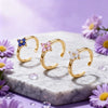 Gold-Plated Geometric Zircon Toe Ring